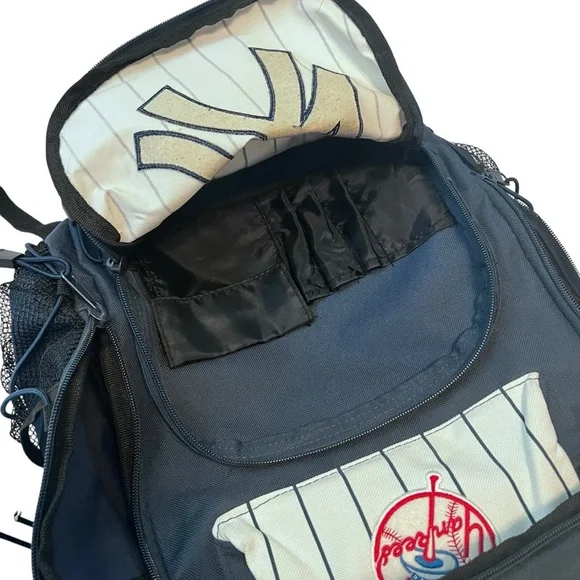 New York Yankees Backpack Pinstripe MLB Genuine Merchandise School Travel Bag - Picture 10 of 12
